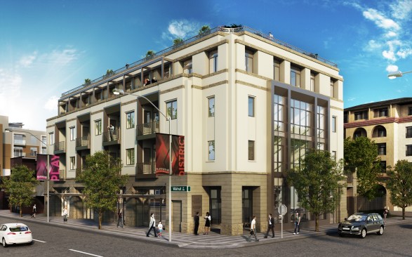 View along Walnut Blvd 