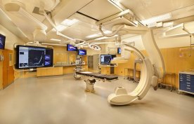 Interior view of the hybrid OR suite.