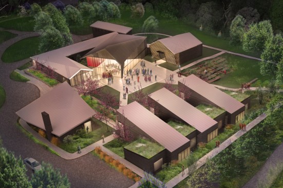 Aerial view of campus masterplan