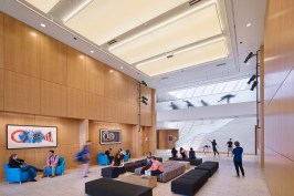 The main central lobby of the Gearan Center