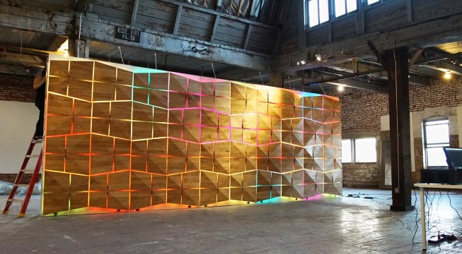 Momentum the Microsoft Powered Kinetic Sculpture NYC 