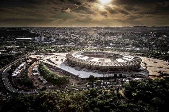 Arial view of Mineirão Stadium in Belo Horizonte