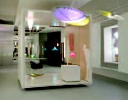 Planes and volumes provide a neutral backdrop to showcase luminaires and light in Luceplan's new flagship store in New York's SoHo.