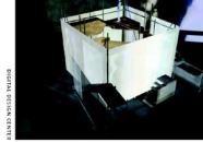 One of two early renderings of the mobile structure for Dido & Aeneas show how it might assume different roles.