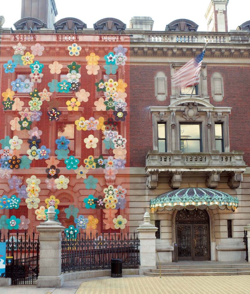 Triennial Wall. owers by Ken Smith Landscape Architect.