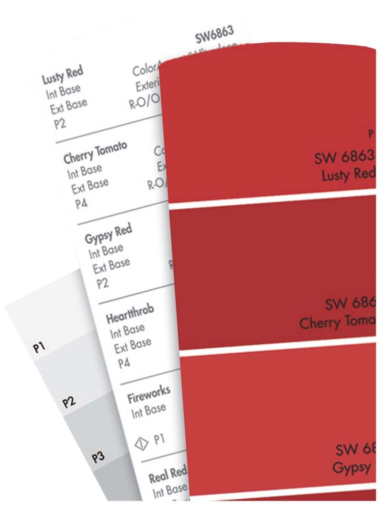 Concepts in Color paint palette



Sherwin-Williamswww.sherwin-williams.com

250 new colors, 25 shades each in red, blue, green, yellow, and orange families - 125 new neutrals 10 color families - New standard paint chip design measures 3 inches by 5 inches - Perforated chipviewing window allows better comparison with coordinating fabrics and finishes