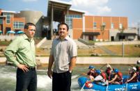 Liquid Design's Michael Williams and Mike Standley at the U.S. National Whitewater Center in Charlotte, N.C.