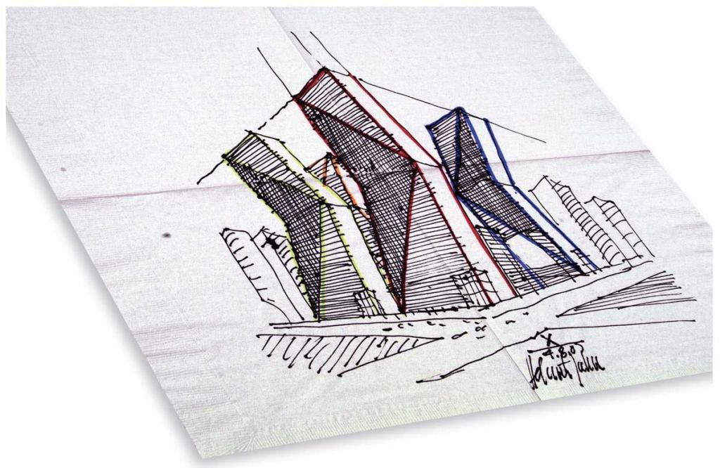 OBJECT napkin sketch

ARTIST Helmut Jahn

PRICE TBD at benefit auction on Sept. 14

SOURCE www.wafonline.org