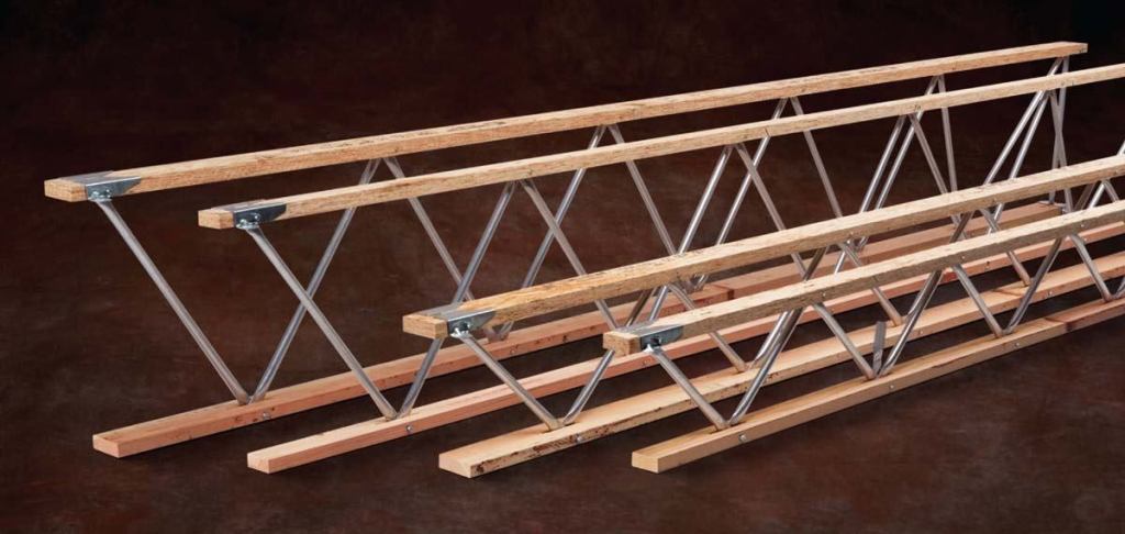 Trus Joist open-web trusses
iLevelwww.ilevel.com
High strength-to-weight performance allows builders to span long distances with fewer supporting structures, providing clear floor space - Available in numerous configurations, such as parallel chord, tapered, pitched, scissor, barrel, and parabolic - Custom manufactured to the specifications of the individual job