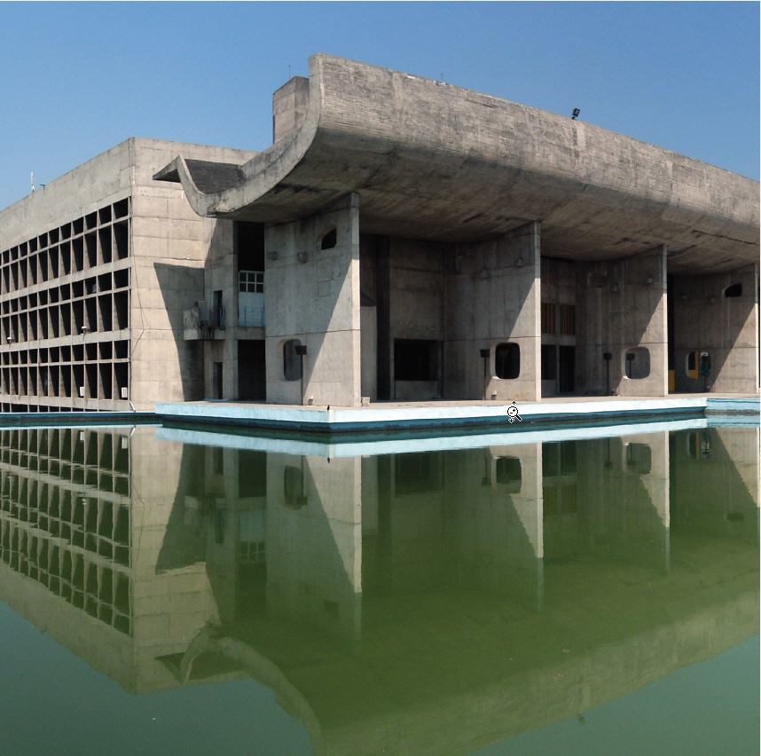 The Parliament in Chandigarh, India, also known as the Palace of Assembly, is among Le Corbusier's best-known buildings in the city.