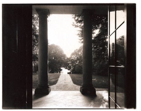 Robert C. Lautman took this photo of Monticello's northwest portico as early photographers would have--with a large-format camera and platinum paper.