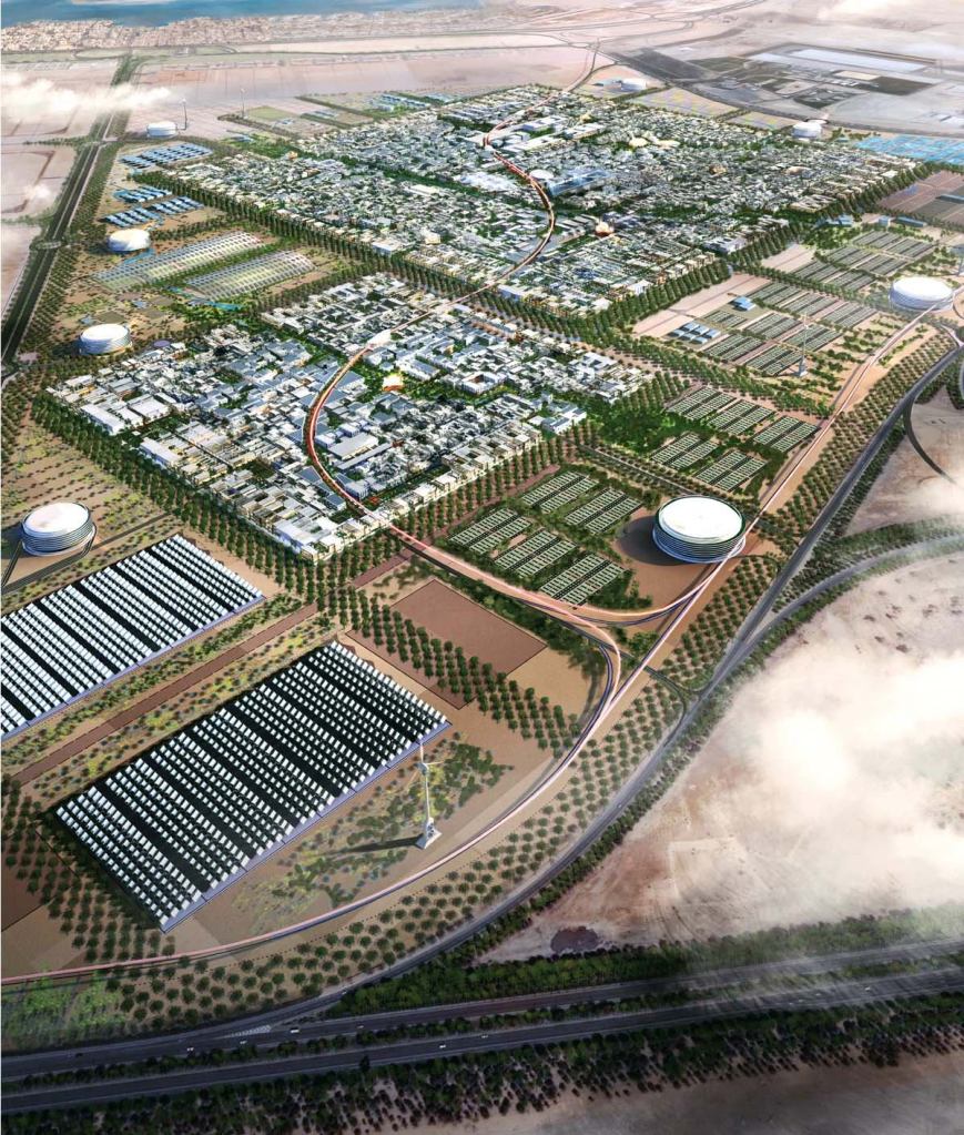 Norman Foster, Masdar City, Abu Dhabi

Ground was broken in early February on what is being touted as the world's first zero-waste, carbon-neutral city, Masdar City in Abu Dhabi, United Arab Emirates. When the city is completed in 2016, at a projected cost of $22 billion, it will reuse all its wastewater and derive 100 percent of its energy from photovoltaics, wind, and other renewable sources. Foster + Partners has master planned the 3.7-mile-square site (rendering opposite), which is expected to grow to 1,500 businesses and 50,000 residents.