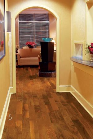 Premier Performance hardwoodArmstrong Commercial Flooringwww.armstrong.com
Engineered hardwood flooring with acrylic impregnation and a Permion finish
More crush resistant than unprotected wood of the same species
Planks range in width from 3 to 5 1/4 inches
Can be used where solid hardwood is not recommended
Can be installed without any additional surface preparation