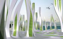 Vertical algae farms will produce hydrogen atoms that will power Iwamoto Scott Architecture's scheme for San Francisco circa 2108.