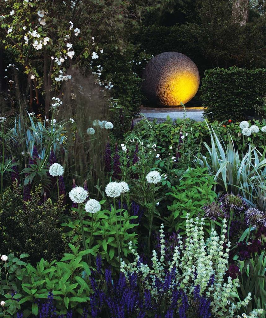 Cleve West's Bupa Sensory Garden, created for London's 2008 Chelsea Flower Show, was designed for the benefit of people suffering from dementia and other memory issues. Almost 90 types of plantings, placed at various heights and depths, fill the garden.