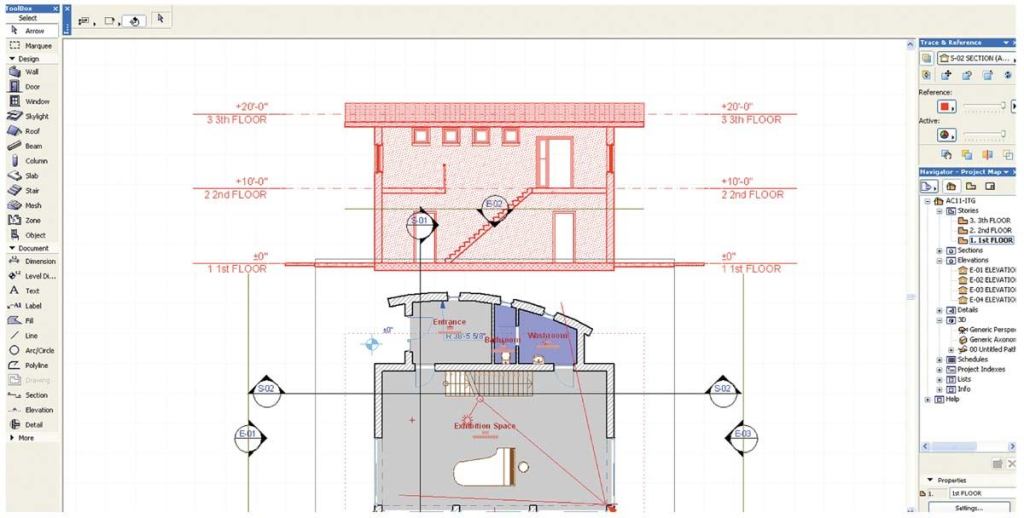 ArchiCAD Start's graphical user interface will look familiar to users of any previous ArchiCAD version. The program offers 3-D and BIM functionality in a package that's less than $2,000, but the absence of certain features-including the ability to open ArchiCAD 11 files-could limit its appeal.