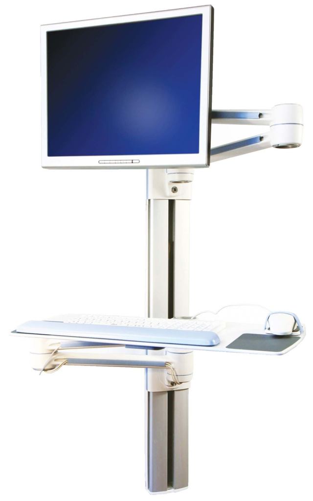 V3 wall station

Humanscale

www.humanscale.com

Wall mounted, track-based technology product for healthcare settings



Designed to support CPU, monitor, and keyboard and mouse



Allows for adjustment of monitor and keyboard supports with less than one pound of force



51-inch total adjustment range