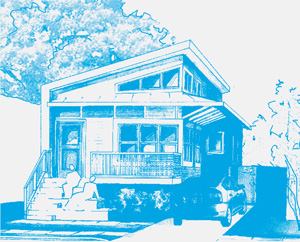 Billes Architecture's house for the Make It Right project in New Orleans, one of 13 proposed designs. All of the houses hew to a strict set of safety and sustainability guidelines.
