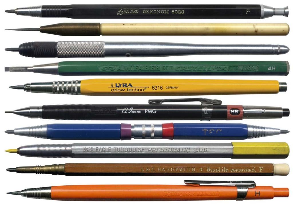 OBJECT LESSON

German manufacturer A.W. Faber introduced the first leadholder in an 1862 catalog advertising "New Artists' Pencils with Refillable Lead Suitable for Design, Architecture, and Office." The leadholder's popularity grew in the 20th century as reprographics improved, allowing architects to print directly from pencil drawings rather than inked sets.