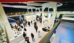 Osram Sylvania's stand at Light+Building 2008 in Hall 2 showcased the latest in lamp technologies and solid-state lighting.