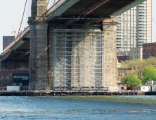 From mid-June to mid-October 2008, Danish artist Olafur Eliasson's public art installations, "The New York waterfalls," creates a unique viewing spectacle at four locations along the city's waterfront: the Brooklyn Bridge anchorage, Pier 35, Brooklyn Piers 4 and 5, and Governors Island.
