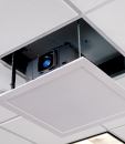 Micro Projector Lift

Draper

www.erinc.com

Compact, side-folding, scissor-style lift - UL listed - Can be installed in an existing 2'-by-2' ceiling opening - Closed height of lifting unit is 5" tall (not including projector, mounting mechanism, or closure) - Weighs 35 pounds - Projector's display position can be set at any point with infinite adjustability, up to 48" extension