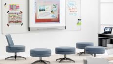 Walk-and-Talk

PolyVision 

polyvision.com

Interactive whiteboard - Touch-sensitive surfaces can be used to open Web browsers, highlight lessons, and interact with graphics software - Can also be controlled via remote control - Optional - Bluetooth wireless - Plug-and-play capability - Able to capture, save, upload, e-mail, print, or fax notes