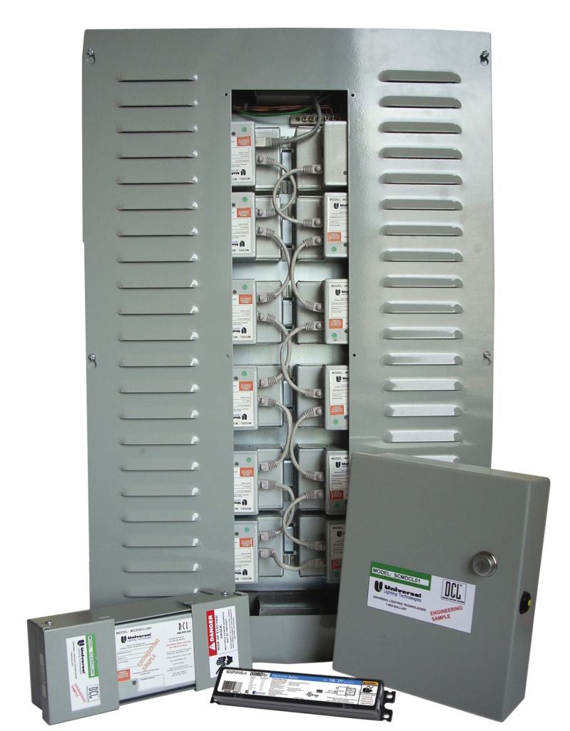 DCL system controls with Demandflex ballasts
Universal Lighting Technologies
unvlt.com
Demandflex ballasts are high-efficiency ballasts that can be tuned at installation—down to the individual circuit—to manage power - When combined with DCL controls, Demandflex ballasts are a part of a cost-effective lighting energy management system able to reduce lighting power levels by 50% and cut back peak demand charges - Daylight harvesting and occupancy sensors can be added