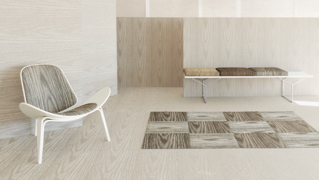 PLYNYL w2w covering

Chilewich

www.chilewich.com

Woven wall-to-wall floor and wall covering with polyurethane cushion



Six styles in total



Suitable for retail, residential, office, educational, and hospitality



72 inches wide



0.165 inches thick



Weighs 6.07 ounces per square foot



Water resistant



Direct glue-down installation