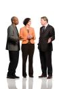 From left to right: Maurice Cox of the National Endowment for the Arts, Christine McEntee of the AIA, and Chase Rynd of the National Building Museum talk recession and stimulus.