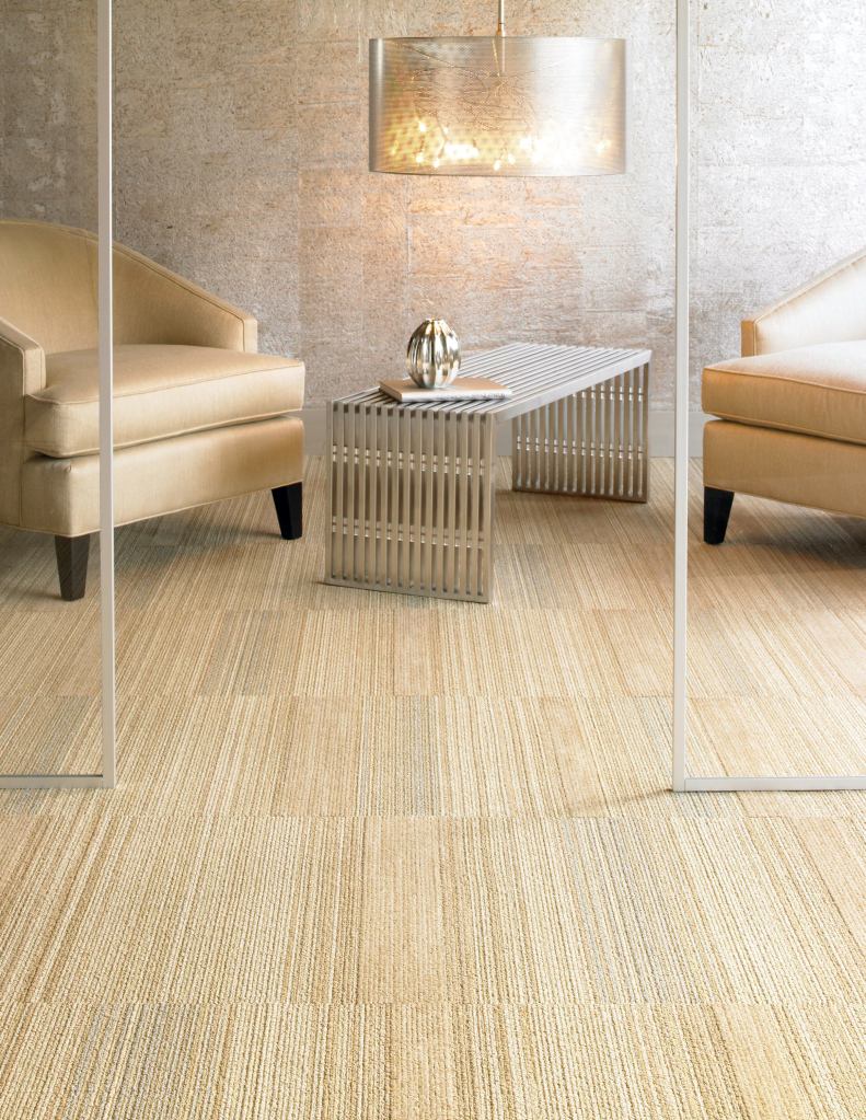 The Wool collection from Shaw combines fine wool fiber with metallic, high-luster accents. Its Eco Solution Q recyclable nylon fibers are made of 25% recycled content, and Shaw will collect and recycle any EcoWorx product at no charge to the customer. The line comes in a choice of three tile or three broadloom styles, and 12 colors—except for the Dissolve product, which has a choice of 24 colors.

shawcontractgroup.com