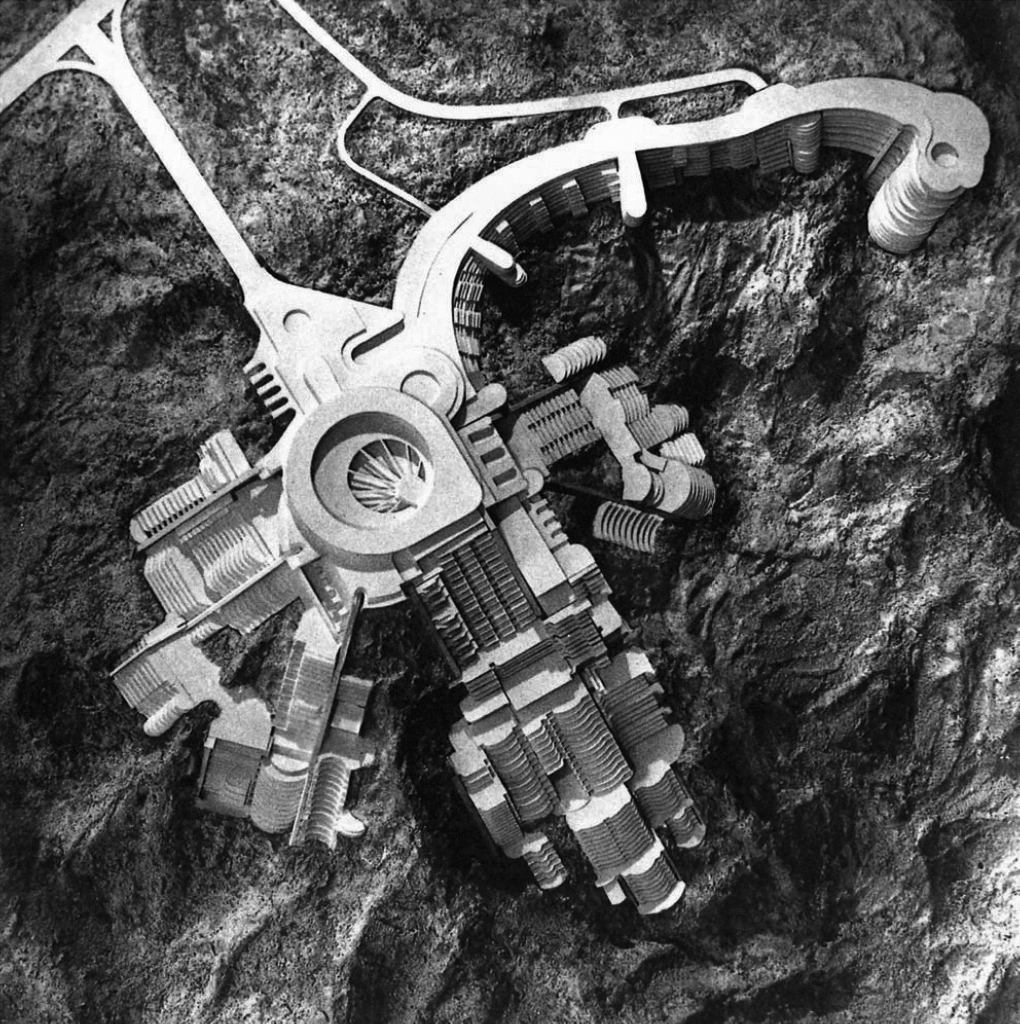 1966 P/A First Award Winner Urban Nucleus at Sunset Mountain Park by DMJM. Awards Jury: E. Charles Bassett, William Conklin, August Komendant, Kevin Roche, Vincent Scully