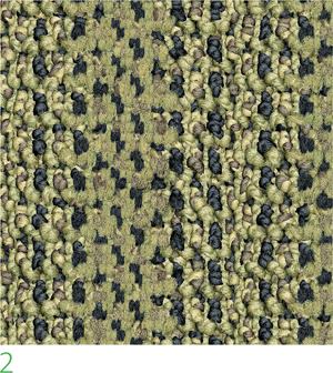 New WaveCadence, by Clayton Millerwww.clayton-miller.com

Solution-dyed broadloom carpet



Uses 100 percent Solutia Ulton Renew fiber with a minimum of 25 percent recycled content



Carpet rolls are 12 feet wide



Pattern repeats every two feet horizontally, every one foot vertically



Tufted weight is 36 ounces