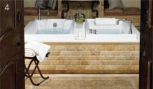 Palladian pipeless spa bath



Sanijetwww.sanijet.com

Twin side-by-side tubs



Pipeless jets ensure mud, seaweed, and other substances from spa treatments won't clog pipes



Chromatherapy available



Available in four colors



Built-in pillow ledge



Tubs can face each other or be positioned side by side



Designed by TAG Galyean