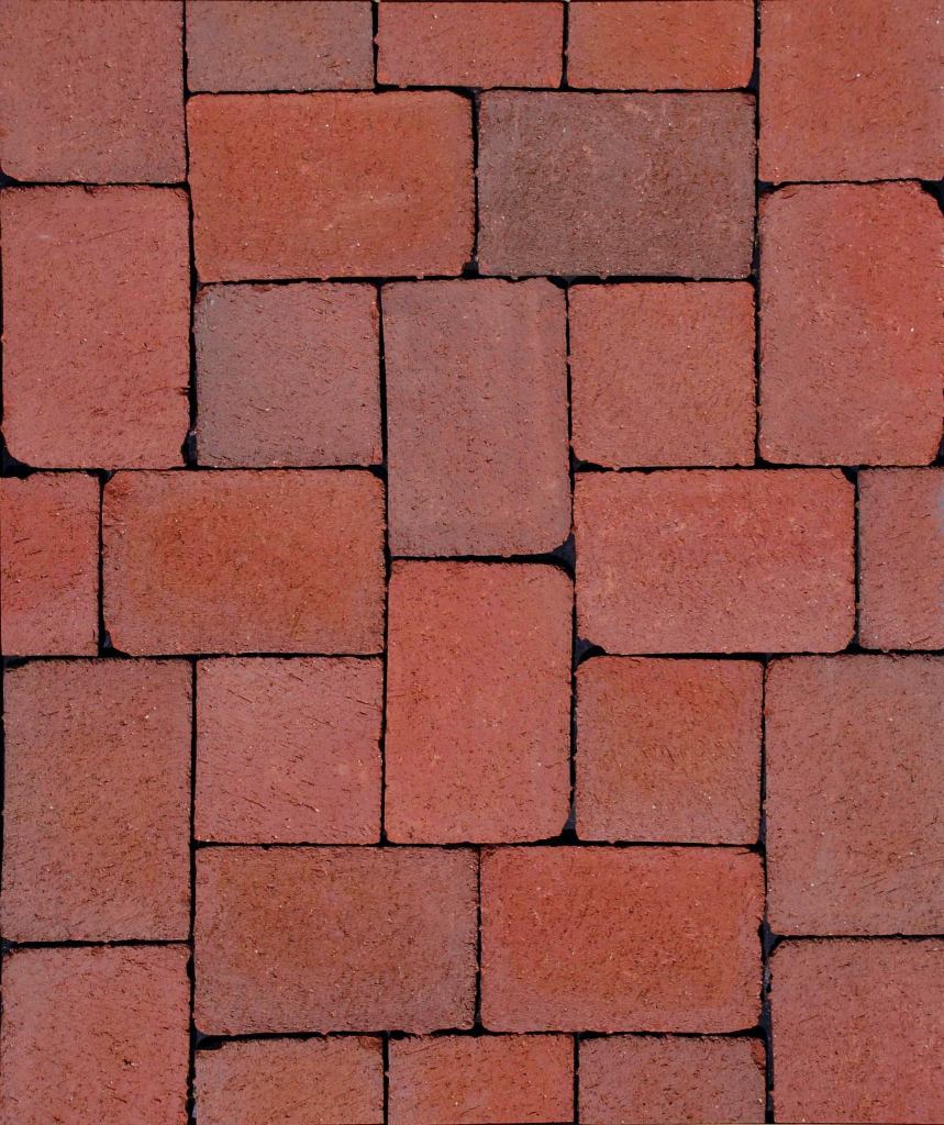 CityCobble pavers from Pine Hall Brick were made to look like genuine cobblestone bricks. The natural clay pavers come in two sizes—5-1/3" square and 5-1/3" x 8" rectangle—with a 'rumbled' treatment that gives them their authentic appeal. CityCobble comes in a tannish-red Siesta and a dark brown Mahogany.

pinehallbrick.com