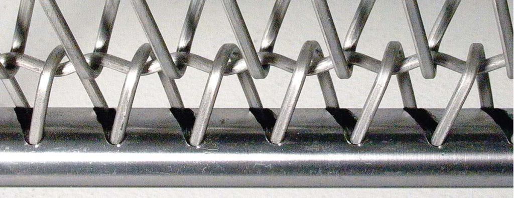 Eclipse attachment for ExpansRail infillCambridge Architecturawww.cambridgearchitectural.com

Holds and suspends tensioned metal fabric up to 100 feet - Suitable for fall prevention - Fabric is held to a tube via custom-cut holes - Structural support required at top and bottom