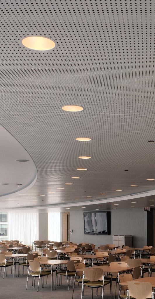 Libretto gridless metal ceiling system

USGwww.usg.com

Gridless, individually fabricated ceiling panels - Hidden steel carrier system Perforations can form a specific pattern or image - No cutting or fitting necessary - Available in flat white, silver satin, and custom colors