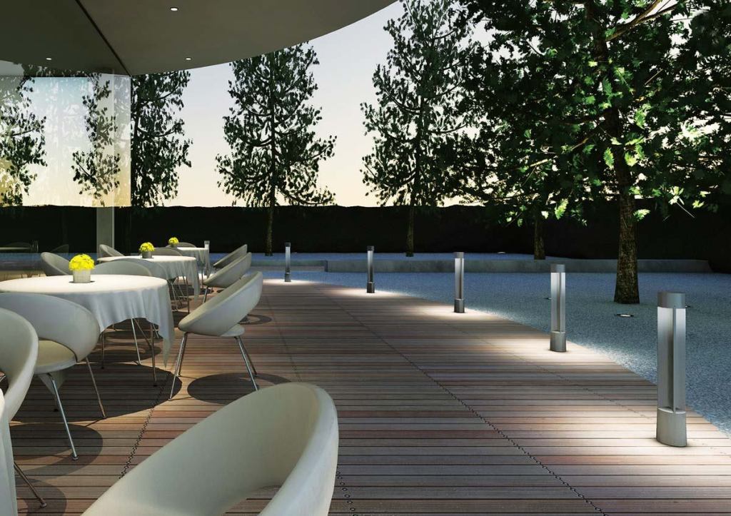 Midipole outdoor bollard luminaire

Ercowww.erco.com

21 1/2- or 31 1/2-inch-high models with cross-shaped profile - Available with LED or metal halide lamps up to 35 watts - Flood lens directs light - Dark-sky compliant - Applications include pathways, drives, and entrances