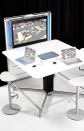 Steelcasesteelcase.com

Link up to four screens with a simple interface • A puck-shaped control allows users to choose which screen to display information on with no cable switching • Screens and projectors connect directly to the table • No software needed