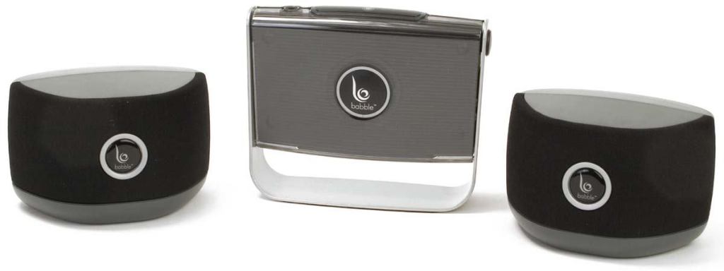 Babble speakers

Herman Miller

thebecollection.com

Makes phone conversations unintelligible to nearby individuals



A garbled pre-recorded script of the user's voice played on proprietary speakers positioned outward



Includes base unit and two speakers



Can be used with cellular, cordless, or landline phones