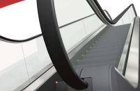 Series Z escalator

Mitsubishi

mitsubishi.com

Three models with glass panel, glass panel with under-handrail lighting, or stainless panel



Screw-free inner deck



Shorter truss means less installation space and more freedom in layout



Rounded handrail inlet cap



Steps feature anti-slip grooves



Optional skirt guard and comb lighting, outer deck sensor, and floor plate numbers



Available October 2008