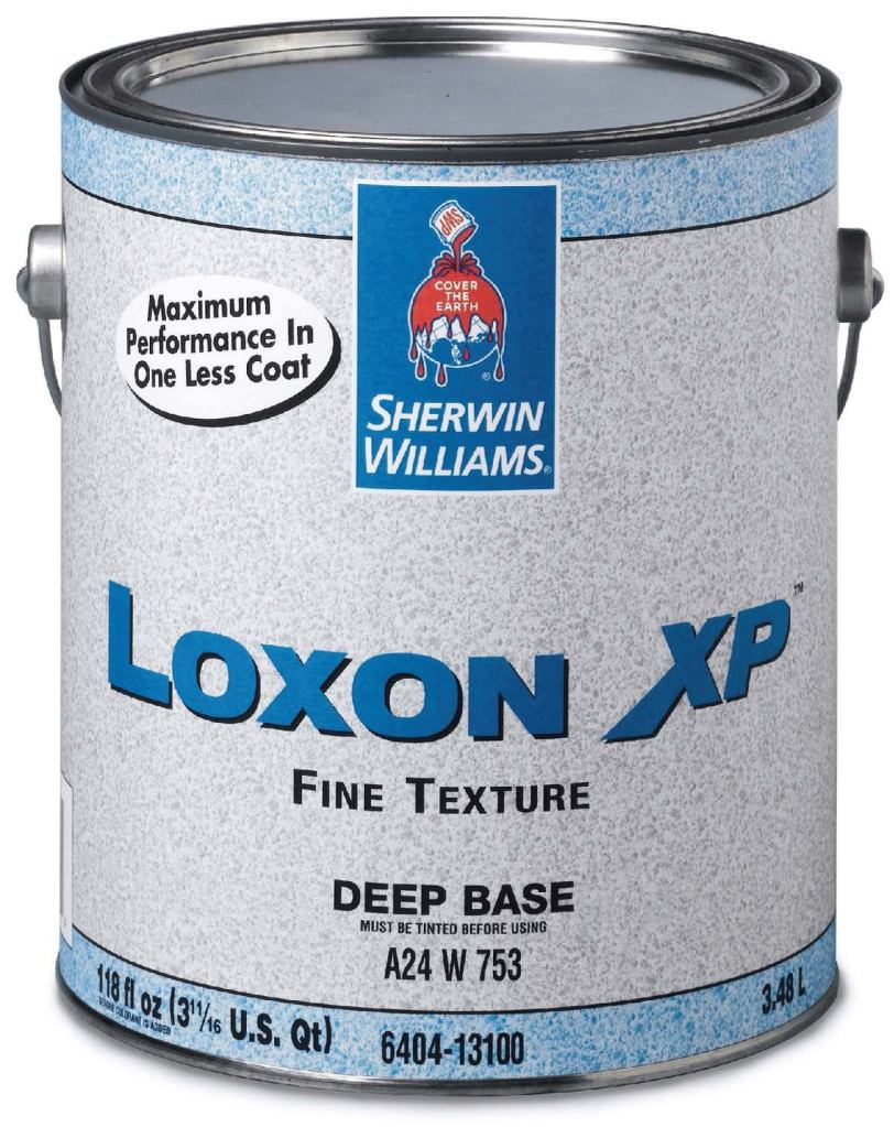 Loxon XP masonry coating

Sherwin-Williams

sherwin-williams.com

Requires no primer



Now available in fine-texture version that covers surface imperfections better



Can be applied to concrete and masonry less than 28 days old



Designed for use on tilt-up, precast, or poured-in-place concrete as well as concrete masonry units and cement block and stucco surfaces