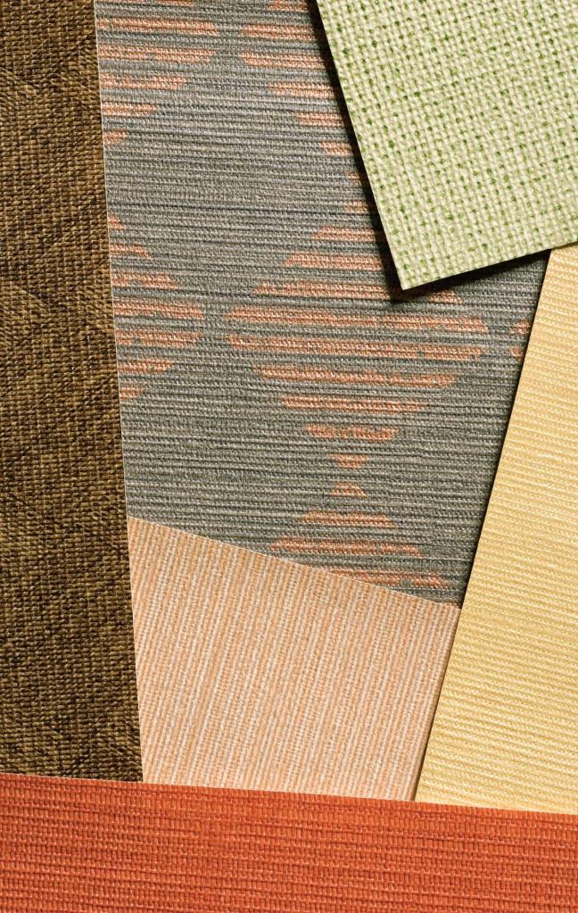 Organics wall covering collection

Wolf-Gordon

wolf-gordon.com

Biodegradable



Made from the kenaf plant, polylactic acid (PLA), and recycled newspapers and magazines



PLA is a nonchemical plastic derived from renewable resources such as soy, corn, or potatoes



Seven designs available from subtle striations to animal prints



Class A rated for fire safety