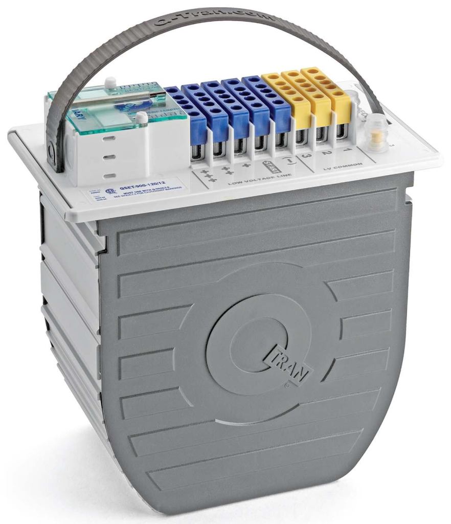 Q-Set Luminaire Power Supply CenterQ-Tranq-tran.com
Transformer has three UL listings: landscape lighting, pool and spa lighting, and low-voltage luminaire power supply - Nine halogen wattage options and two LED wattages in dimmable or switched models - Shaped for easy changes indoors or outside and above- or in-ground - Q-Vault gives out-of-the-box waterprooging and easy in-ground access - Q-Wall encloses wiring in a wall mount - Q-Wire and Q-Two connectors ensure waterproof wire runs