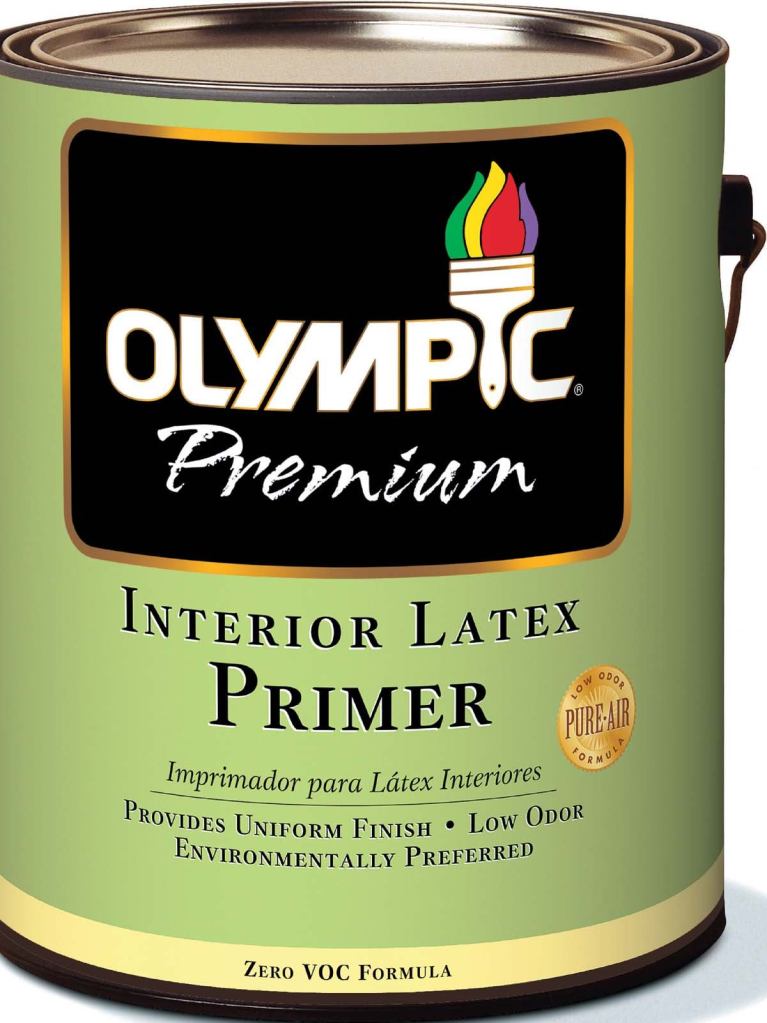 Zero VOC primer

Olympic

olympic.com

Water-based, zero-VOC, low-odor primer



100 percent acrylic formula



Can be used on all common painting surfaces, including previously painted drywall



Available exclusively at Lowe's