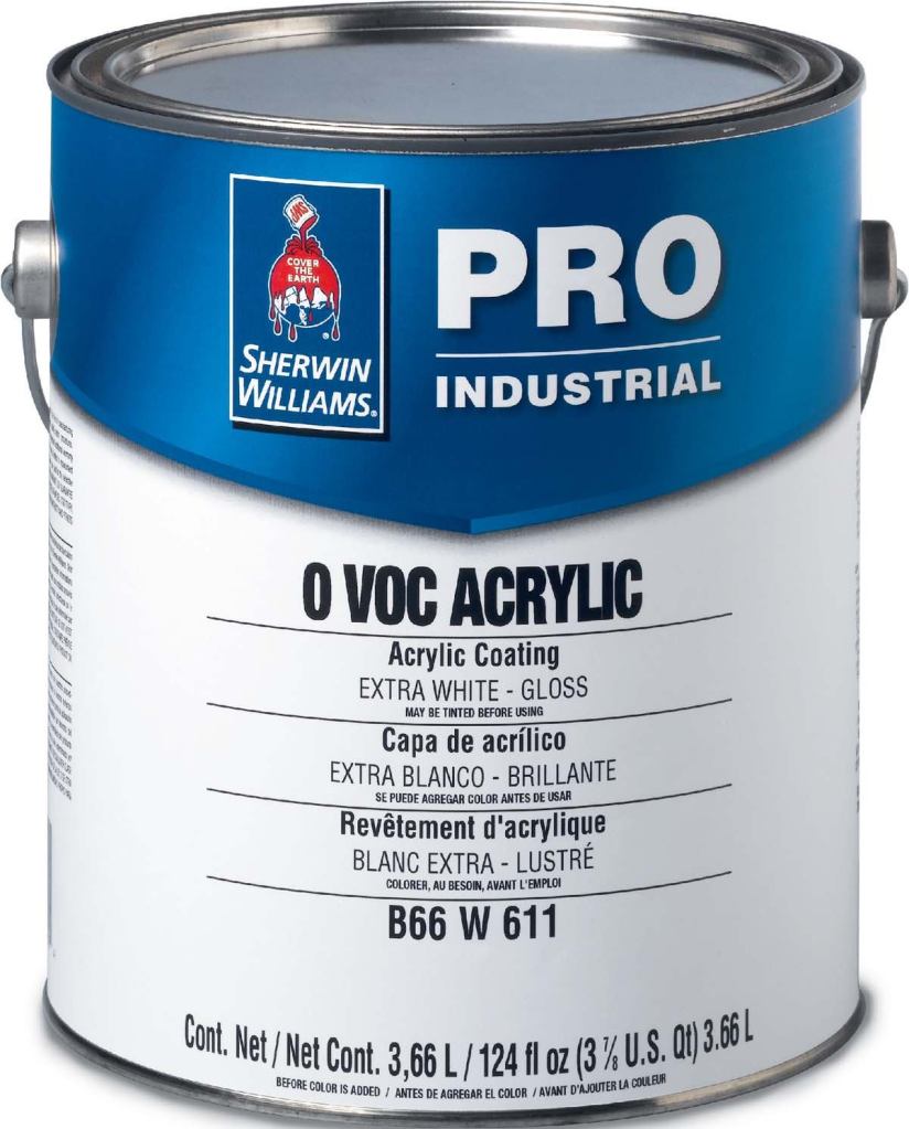 0 VOC Acrylic paints

Sherwin-Williams

sherwin-williams.com

Zero-VOC coating



Part of Pro Industrial line



Emits no odors



Single-component package



Does not need to be mixed or measured



Available in gloss or semi-gloss finishes



Early moisture resistance



Suitable for high-traffic environments, including healthcare, hospitality, educational, commercial, and industrial applications