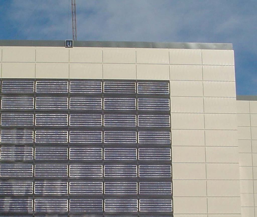 Photovoltaic Ventilated Façade

Tau Ceramica and Atersa

tauceramic.net and atersa.com

Incorporates photovoltaic solar energy modules created with exactly the same dimensions and fitted in the same way as the façade's ceramic pieces



Can be used in new and existing buildings



Contributes to the use of renewable energies and offers energy savings