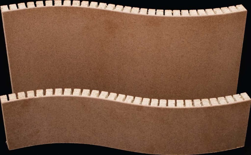 FlexGreen hardboard panels

The Kerfkore Co.

www.kerfkore.com

Flexible product designed for use in various radius projects



Consists of FSC-certified eucalyptus fiber hardboard face that contains no added urea formaldehyde



Core is 100 percent recovered and recycled particleboard



Produces stable architectural panels



Can bend down to a 10-inch radius prior to lamination