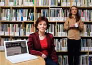 Barbra Wallace (seated) heads the Women's Design Service, a London-based advocacy group founded by women architects, planners, and designers. The WDS partnered with Queen Mary, University of London to create Gendersite.org. Journalist Clare Melhuish (standing) is the site's academic researcher and tracked down the 5,000 documents in its database when it launched last July.