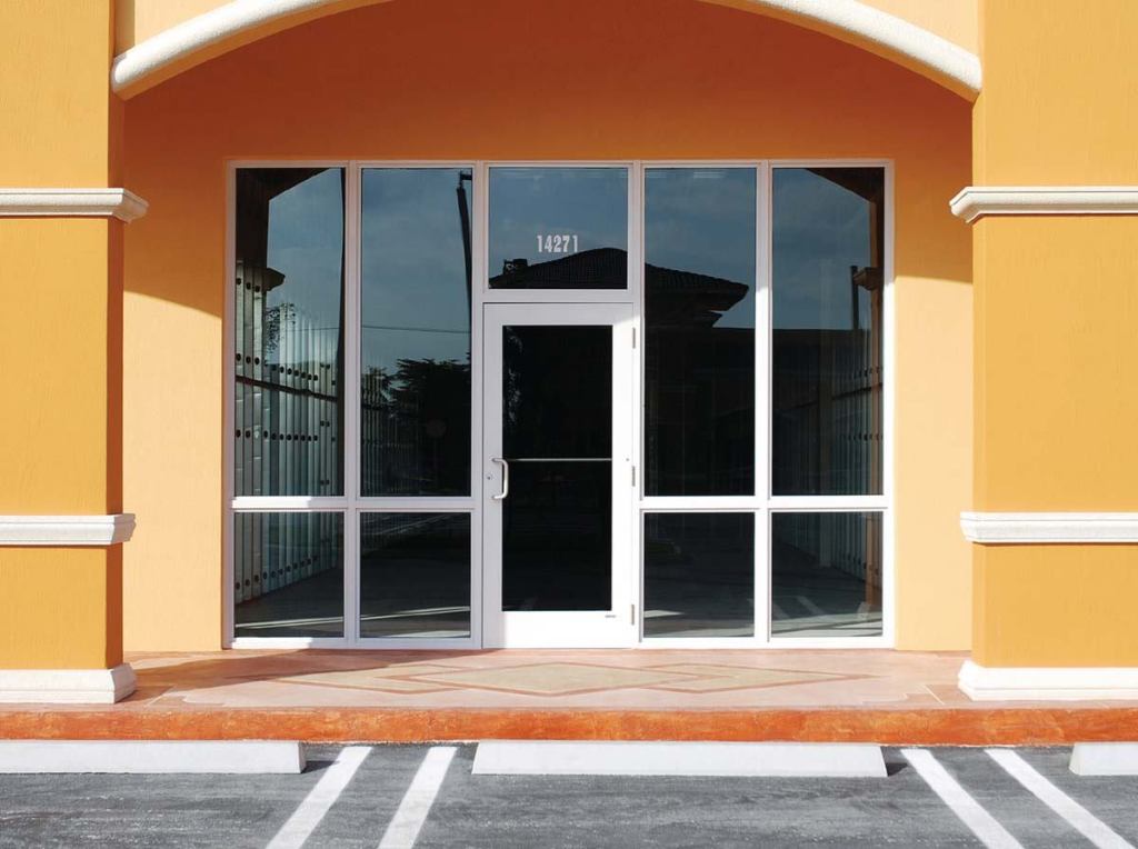 PGT Industries introduced its newest storefront system at the International Builders' Show this year. The 3500 Storefront Series has narrower mullions for a more open sightline compared with previous models, is assembled with screw splines for strength, and has an external wet seal. Prepared in the factory to the designer's specifications, the system arrives assembled and glazed to ensure proper installation. On-site installation uses a male and female system to eliminate mulls and clips. Complies with Miami-Dade hurricane requirements.

pgtindustries.com